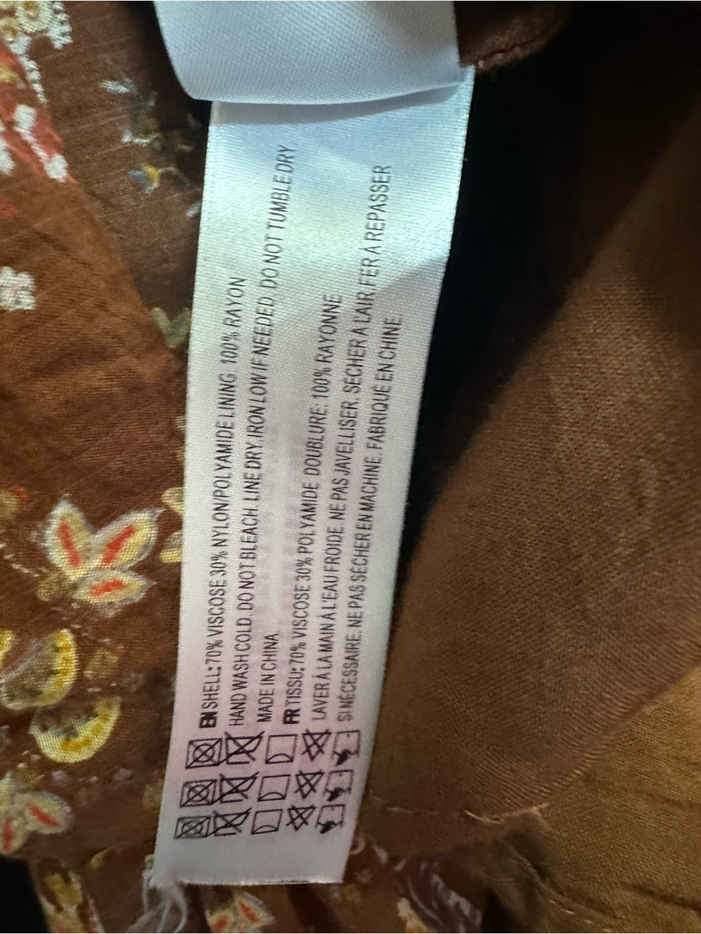On Saison Brown Paisley Midi dress - Picture 2 of 2